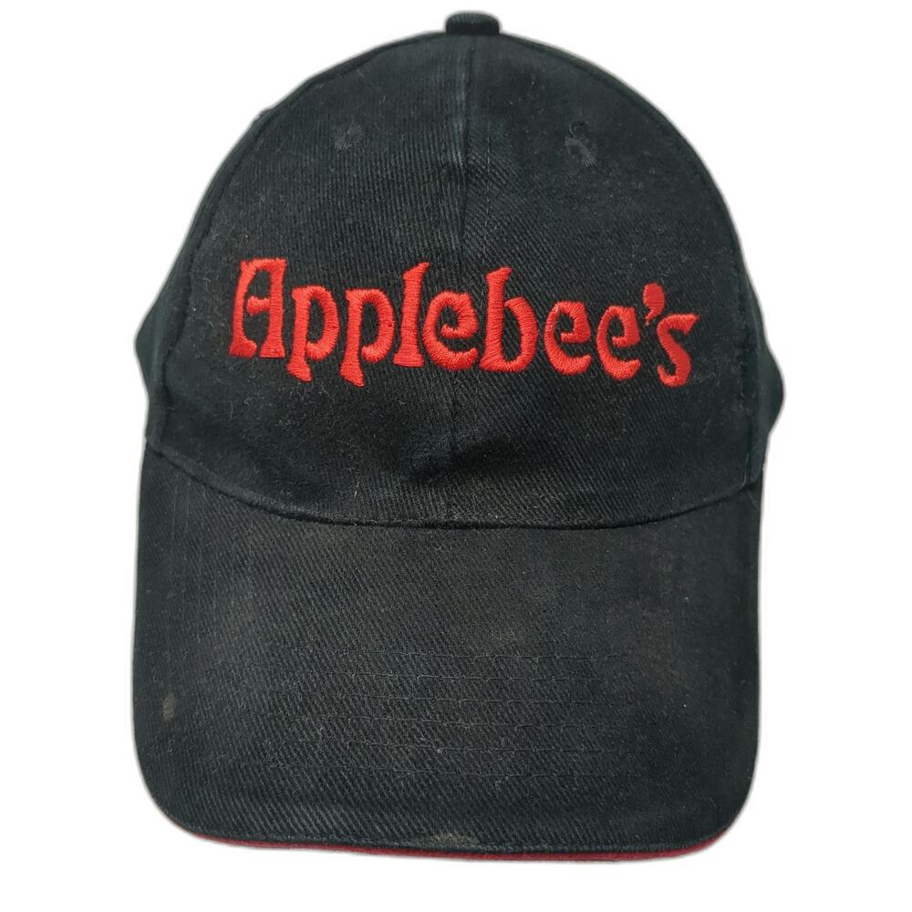 HPI Direct Applebee's Restaurant Baseball Cap Black One Size Slideback Hat Red